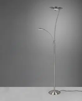 Stojacie lampy Trio Lighting LED lampa Granby, LED lampa na čítanie nikel matná