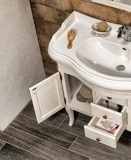 Kúpeľňa SAPHO - RETRO umývadlová skrinka 89x80x48cm, starobiela 1621