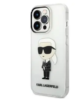Puzdrá na mobilné telefóny Zadný kryt Karl Lagerfeld IML Ikonik NFT pre Apple iPhone 14 Pro, transparentná 57983112424