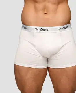 Spodné prádlo a plavky GymBeam Pánske boxerky Essentials 3Pack White  XLXL