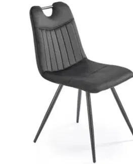 Čalúnené stoličky Stolička W163 čierna