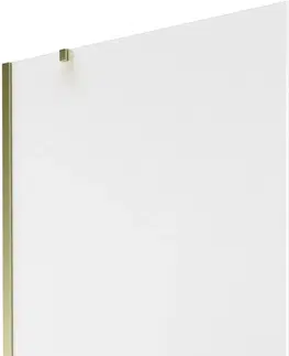 Sprchové dvere MEXEN/S - Next vaňová zástena FIX 100 x 150 cm, mrazené sklo, zlatá 895-100-000-00-30-50