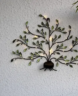 Solarné lampy na stenu STAR TRADING Solárne nástenné LED svetlo Tree of life