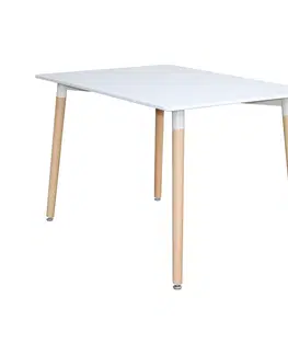 Jedálenské stoly Jedálenský stôl 120x80 UNO biely