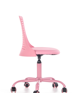 Kancelárske stoličky HALMAR Pure detská stolička na kolieskach ružová