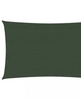 Stínící textilie Tieniaca plachta obdĺžniková HDPE 4 x 5 m Dekorhome Tmavo zelená