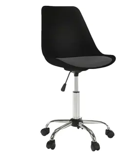 Kancelárske kreslá Kancelárska stolička, čierna/tmavosivá, DARISA NEW