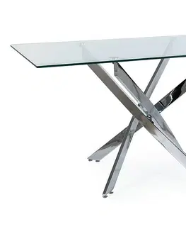 Jedálenské stoly AGIP II jedálenský stôl, číra / strieborná