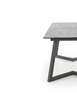Jedálenské stoly HALMAR Tiziano rozkladací jedálenský stôl sivá / tmavosivá