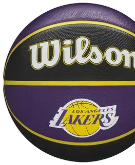 basketbal Basketbalová lopta NBA Team Tribute Lakers veľkosť 7 fialovo-čierna