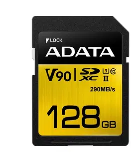 Pamäťové karty A-Data Premier ONE SDXC UHS-II U3 128 GB, Class 10, rýchlosť 290/260MB/s