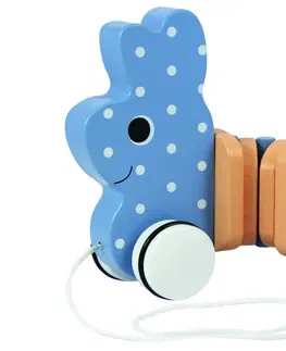 Drevené hračky TREFL - Drevená hračka zajko na špagátiku