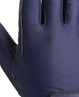 rukavice Detské jazdecké rukavice Basic námornícky modré