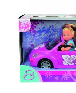 Hračky bábiky SIMBA - Bábika Evička S Autom New Beetle