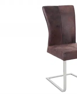 Jedálenské zostavy Konzolová jedálenská stolička 2 ks SATYR Dekorhome Hnedá