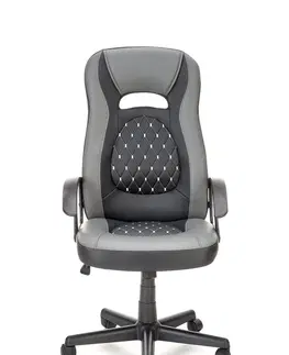 Kancelárske stoličky HALMAR Castano kancelárske kreslo s podrúčkami sivá / čierna