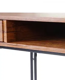 Pracovné stoly Písací stôl s úložným priestorom Dekorhome