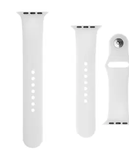 Puzdrá na mobilné telefóny FIXED Set silikónových remienkov pre Apple Watch 42/44/45 mm, biela FIXSST-434-WH