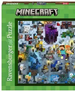 Hračky puzzle RAVENSBURGER - Challenge Puzzle: Minecraft 1000 dielikov