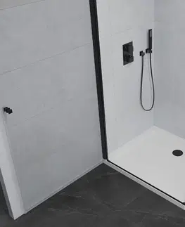 Vane MEXEN/S - Pretória sprchovací kút 100x70 cm, transparent, čierna + sprchová vanička vrátane sifónu 852-100-070-70-00-4010B