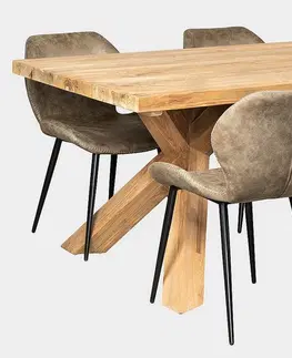 Stolčeky DEOKORK Záhradný teakový masívny stôl SPIDER RECYCLE (rôzne dĺžky) 250x110 cm