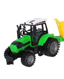 Hračky - dopravné stroje a traktory WIKY - Traktor s vlečkou 53 cm