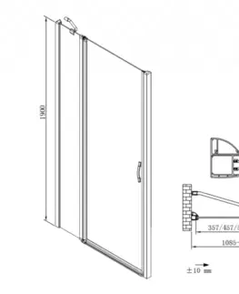 Sprchovacie kúty GELCO - ONE sprchové dvere do niky 1100 číre sklo GO4411D