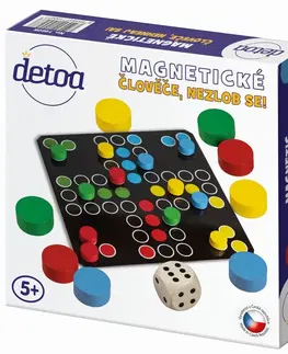 Hračky rodinné spoločenské hry DETOA - Magnetické človeče, nehnevaj sa!