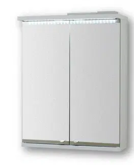 Kúpeľňový nábytok HOPA - Vrchný zrkadlová skrinka NICE s LED osvetlením - Rozmery skriniek - 60 × 64 × 15 cm OLNNIC60