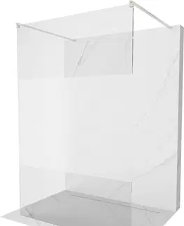 Sprchové dvere MEXEN/S - Kyoto samostatne stojaca sprchová zástena 120 x 200, transparent/dekor 8 mm, nikel kartáčovaná 800-120-002-97-35