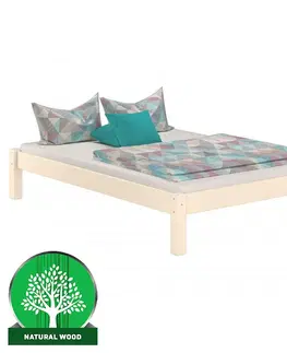 Drevené postele Postel Dora 140x200 borovica morená breza