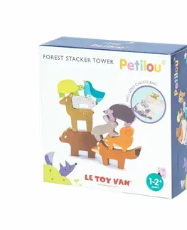 Drevené hračky Le Toy Van Petilou Skladacia veža zvieratká