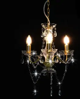 Osvetlenie Závesná lampa luster 3 x E14 Dekorhome Biela