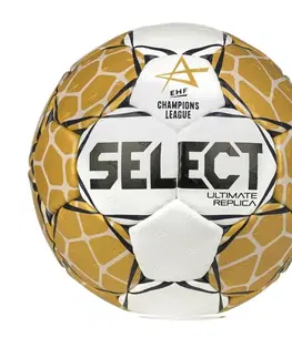 Lopty na hádzanú Hádzanárska lopta SELECT HB Ultimate replica EHF Champions League 1 - bielo-zlatá