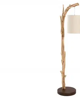 Stojace lampy LuxD 21468 Dizajnová stojanová lampa Arielle, 160 cm, náplavové drevo Stojanové svietidlo
