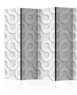 Paravány Paraván Grey Spirals Dekorhome 135x172 cm (3-dielny)
