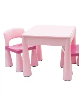 Dekorácie do detských izieb Detská sada stolček a dve stoličky NEW BABY ružová 