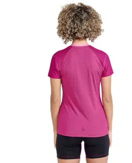 Dámske tričká Dámske tričko CRAFT ADV Essence Slim SS tmavo ružová - XS