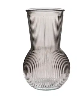 Vázy sklenené Sklenená váza Silvie, čierna, 11 x 17,5 cm