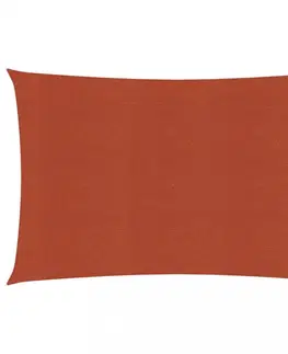 Stínící textilie Tieniaca plachta obdĺžniková HDPE 2 x 4,5 m Dekorhome Tehlová