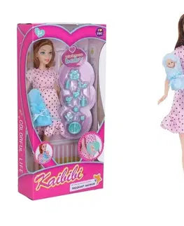 Hračky bábiky WIKY - Bábika tehotná sada 29cm