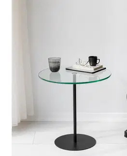 Odkladacie stolíky  Odkladací stolík CHILL 50x50 cm čierna/číra 