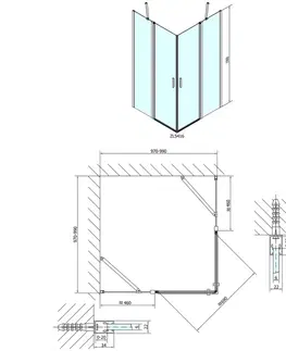 Sprchové dvere POLYSAN - ZOOM štvorcová sprchová zástena 1000x1000, číre sklo ZL5416