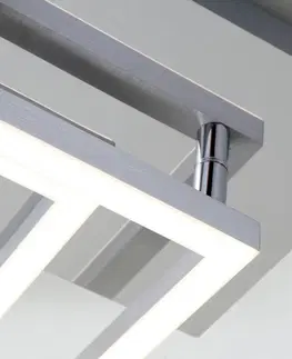 Stropné svietidlá Briloner Stropné svietidlo LED Frame, 3 000 K, chróm