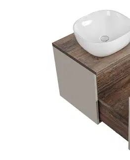 Kúpeľňový nábytok ArtCom Kúpeľňová skrinka s umývadlom a doskou SANTA Fe Taupe DU60/1 | 60 cm