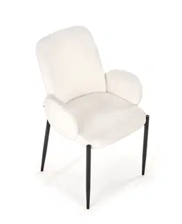 Jedálenské stoličky HALMAR K477 jedálenská stolička krémová / čierna
