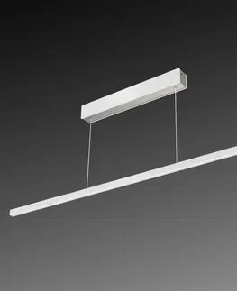 Závesné svietidlá Evotec Závesné LED svietidlo Orix, biele, 120 cm dĺžka