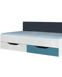 Jednolôžkové postele Posteľ Tablo TA12A  biela/atlantic