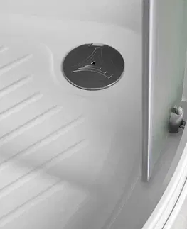 Sprchové dvere AQUALINE - ARLEN štvrťkruhová sprchová zástena 800x800, sklo Brick BTR800