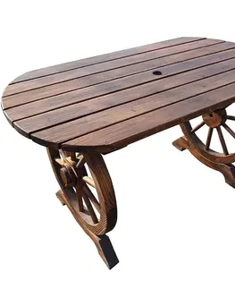 Záhradné drevené stoly Devený stôl 120x65x68cm